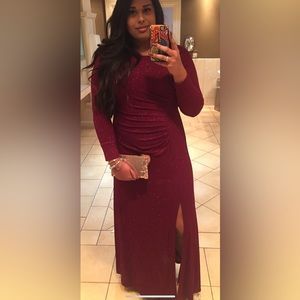 Calvin Klein Long Sleeve Gown